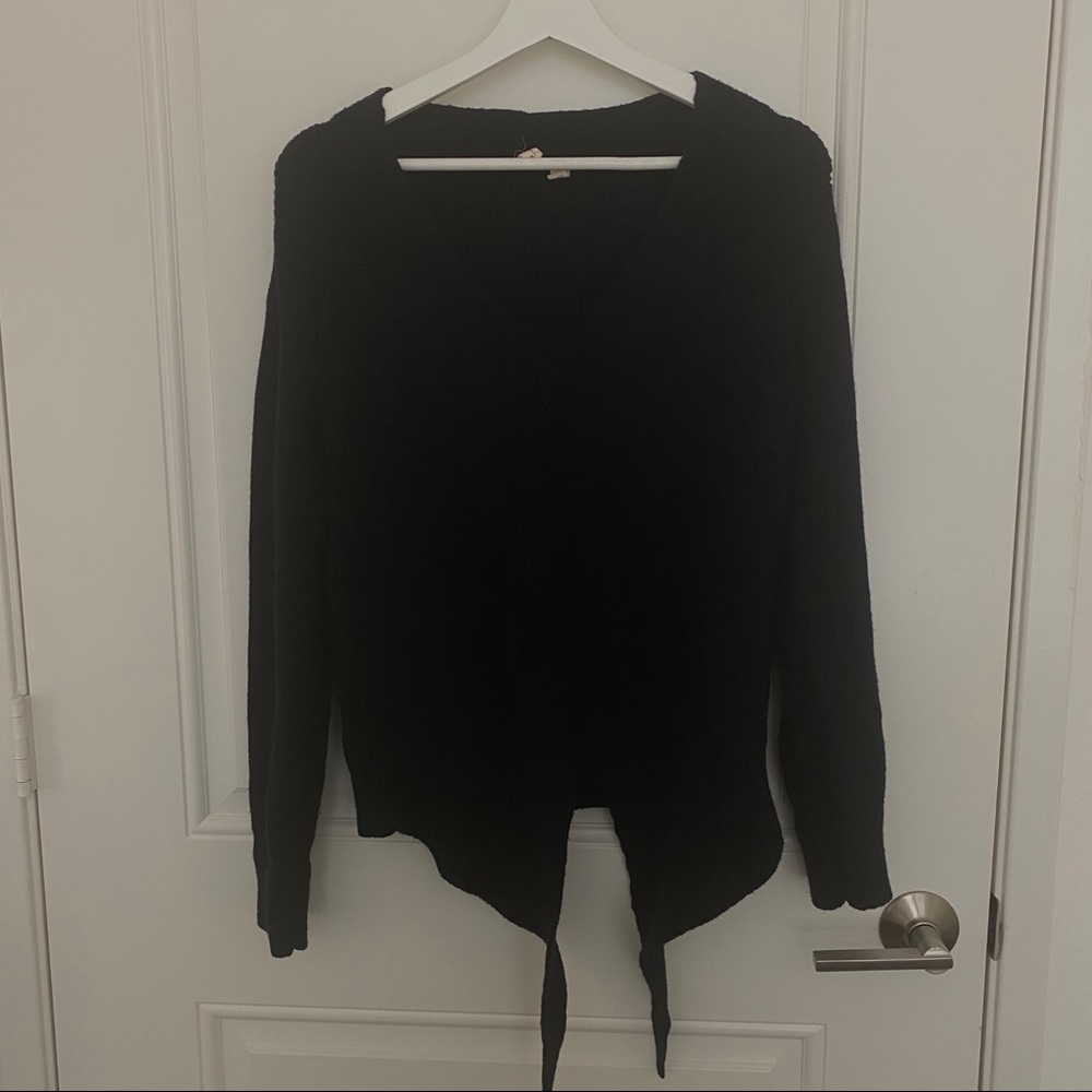 Anthropologie v-neck navy sweater